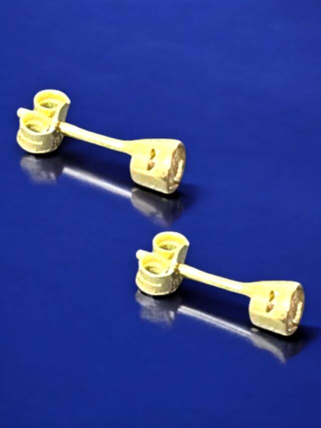 Tektaş Model Altın Top Küpe - 1