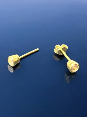 Tektaş Model Altın Top Küpe - 3