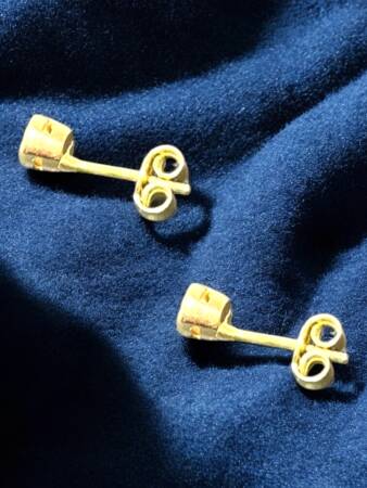 Tektaş Model Altın Top Küpe - 6