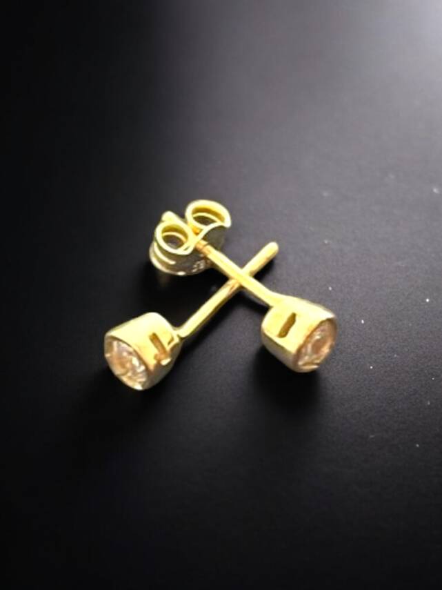 Tektaş Model Altın Top Küpe - 4