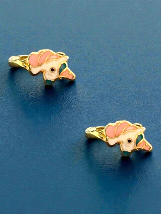 Unicorn Model Altın Çocuk Küpe - 3