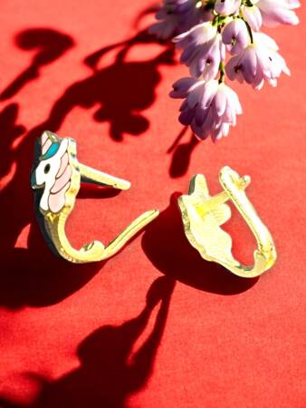 Unicorn Model Altın Çocuk Küpe - 3