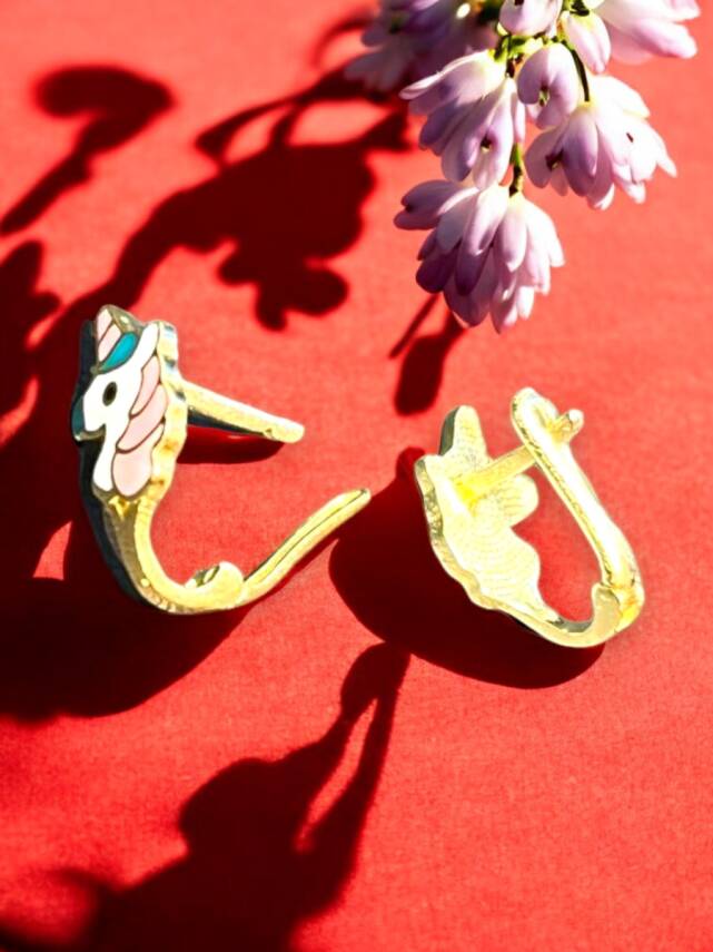 Unicorn Model Altın Çocuk Küpe - 3