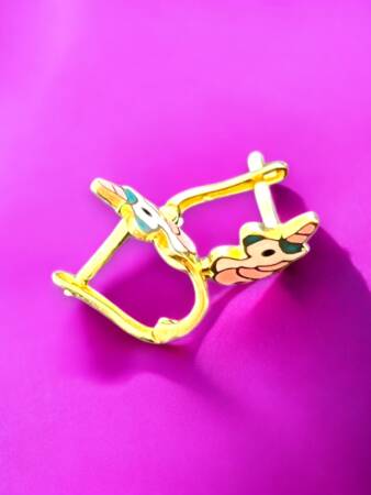 Unicorn Model Altın Çocuk Küpe - 5