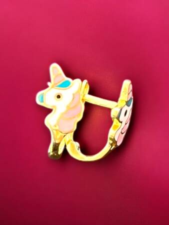 Unicorn Model Altın Çocuk Küpe - 8