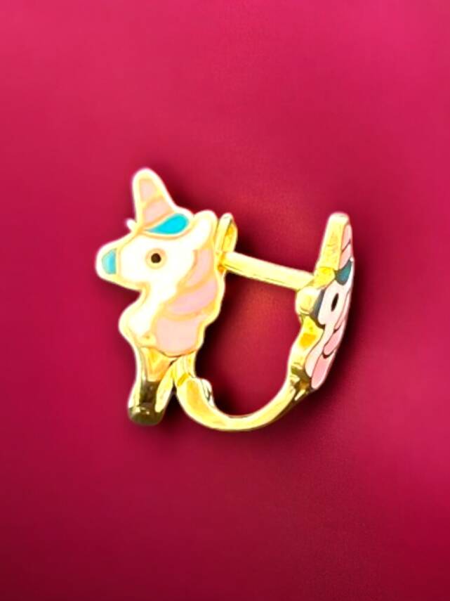 Unicorn Model Altın Çocuk Küpe - 8