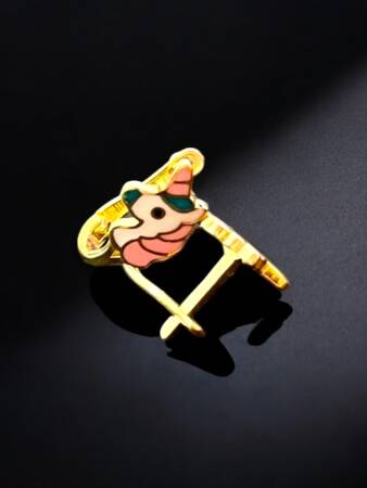 Unicorn Model Altın Çocuk Küpe - 