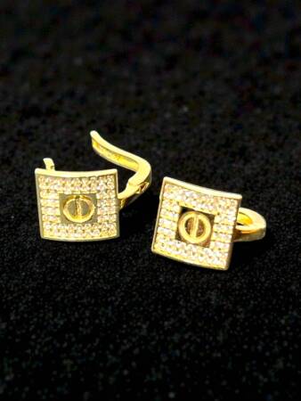 Vida Model Taşlı Altın Küpe - 4