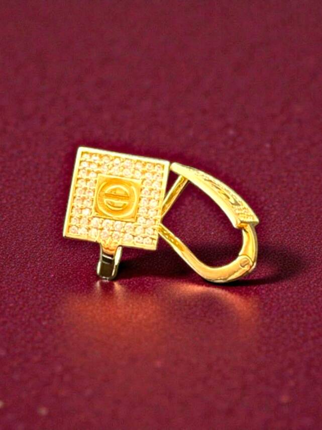 Vida Model Taşlı Altın Küpe - 6