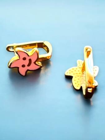 Gülen Yıldız Model Altın Çocuk Küpe - 8