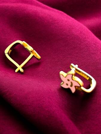 Gülen Yıldız Model Altın Çocuk Küpe - 2