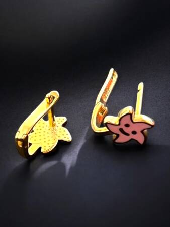 Gülen Yıldız Model Altın Çocuk Küpe - 9