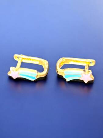 Yıldız Model Altın Çocuk Küpe - 7