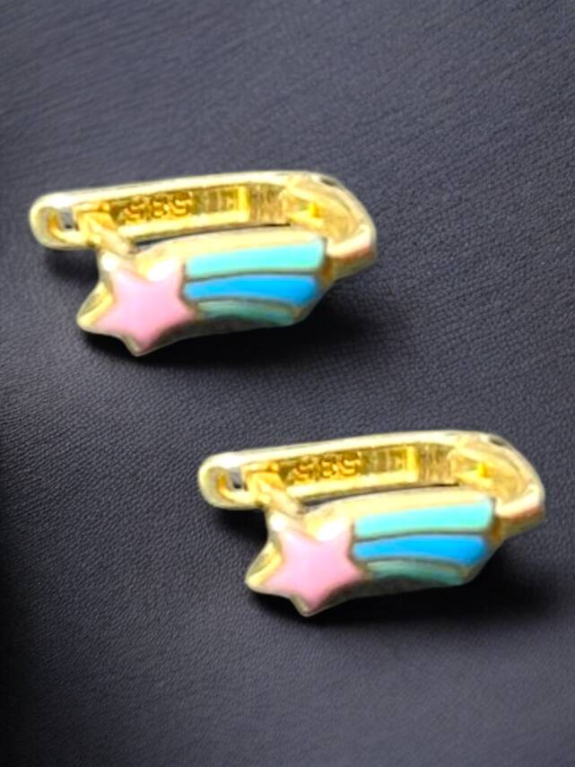 Yıldız Model Altın Çocuk Küpe - 8