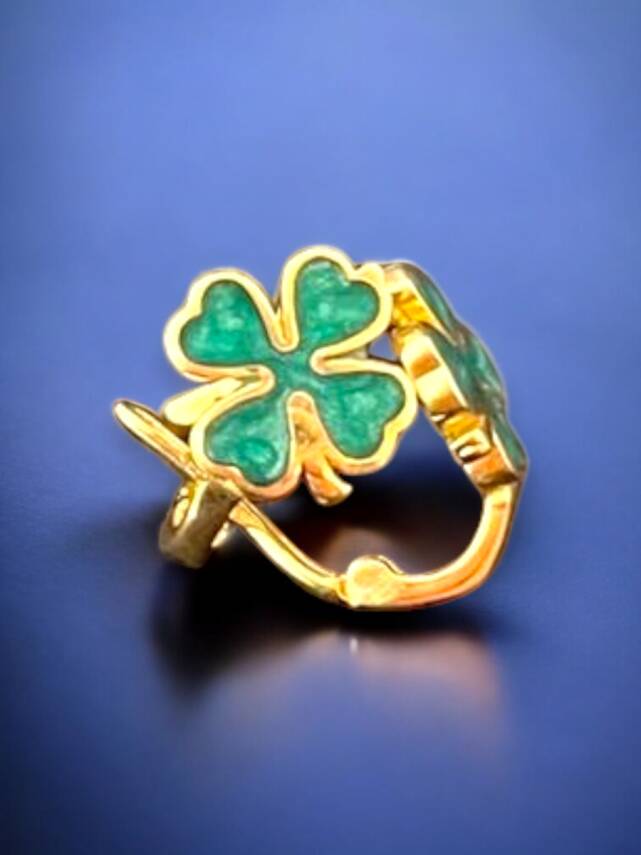 Yonca Model Altın Çocuk Küpe - 1