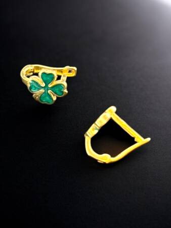 Yonca Model Altın Çocuk Küpe - 4