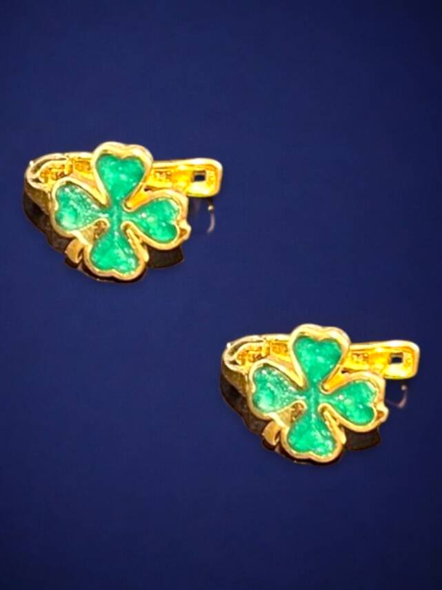 Yonca Model Altın Çocuk Küpe - 3