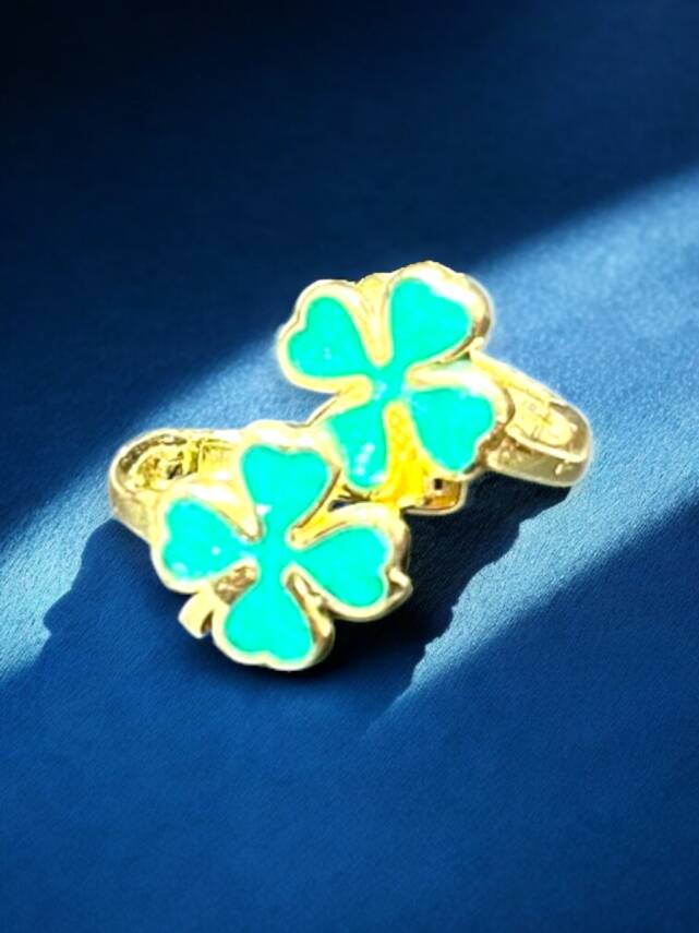 Yonca Model Altın Çocuk Küpe - 5